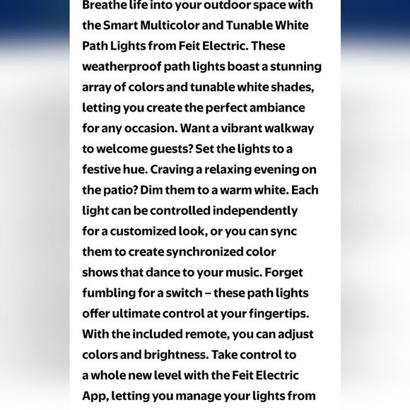 Feit Electric Integrated LED Bulb Plug-InSmart Color-Changing Turnable Path Ligh - Picture 11 of 16